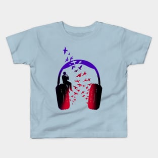 Headphone Music Harmonica Kids T-Shirt